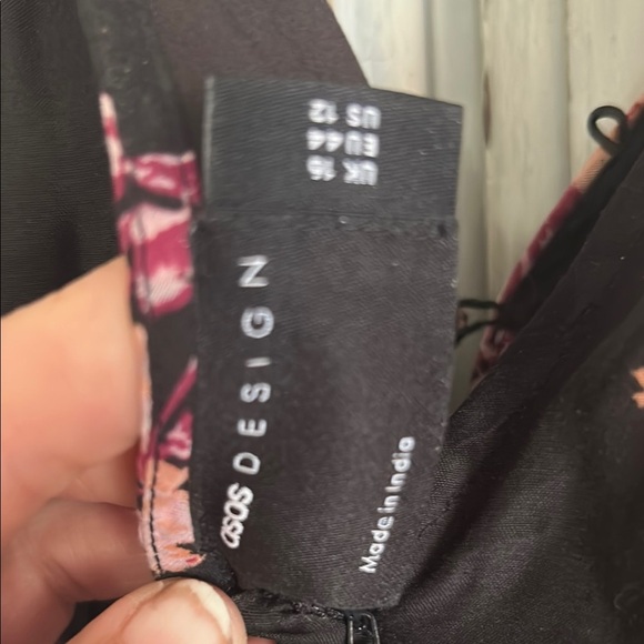 ASOS Floral Black and Pink Women's Dress 👗 - Picture 3 of 3